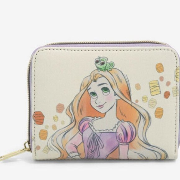 Loungefly Bags Loungefly Disney Tangled Rapunzel Wallet Pascal Lanterns Zip Around Poshmark